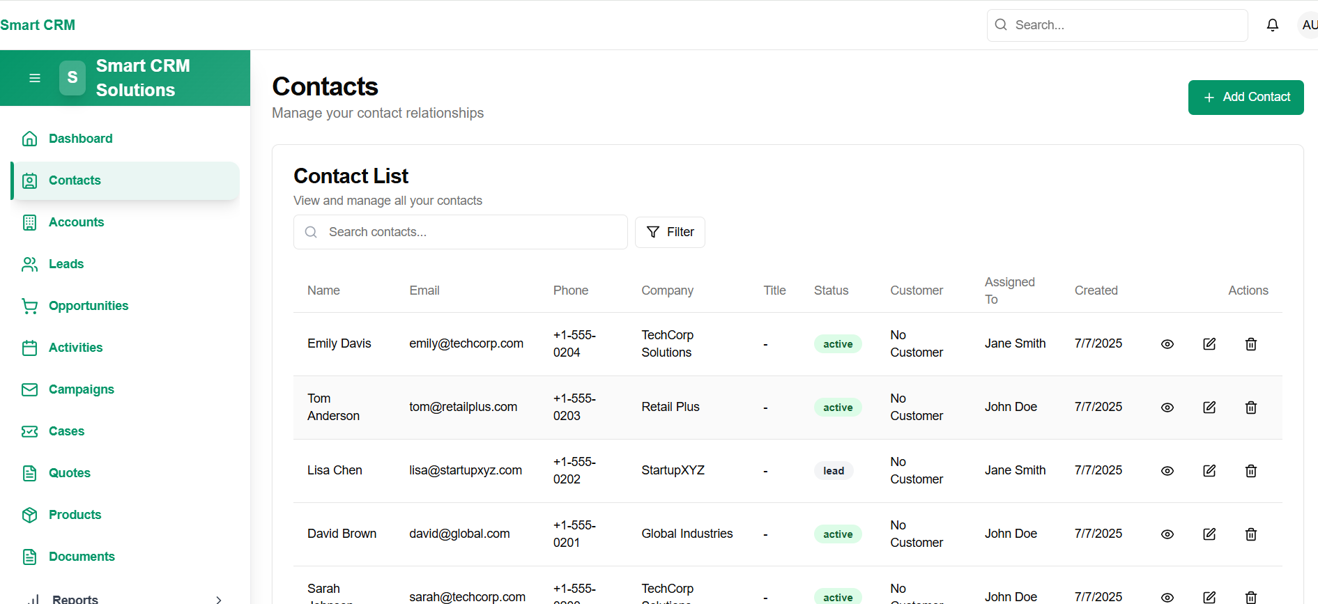 Pixel CRM Dashboard