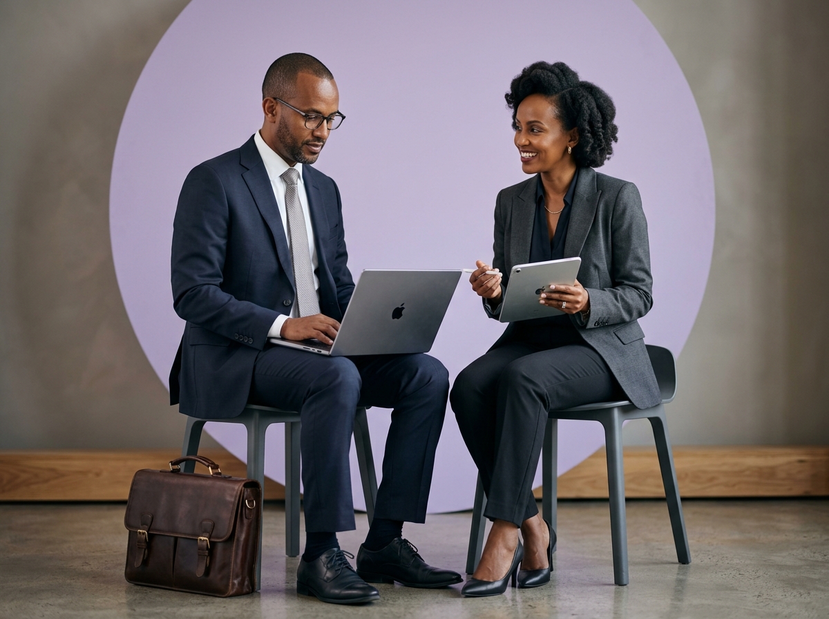 Ethiopian enterprise leaders collaborating with Pixel Addis software